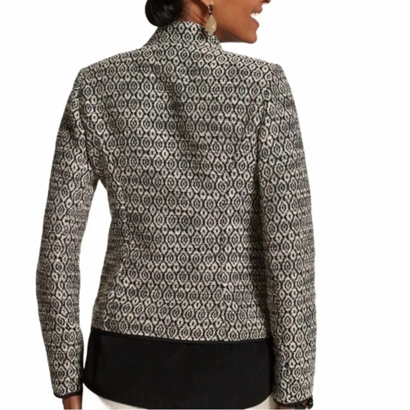 CHICOS Diamond Jacquard Moto Jacket - Picture 2 of 16